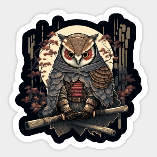 Owl Ninja Warrior Japen Anime Sticker